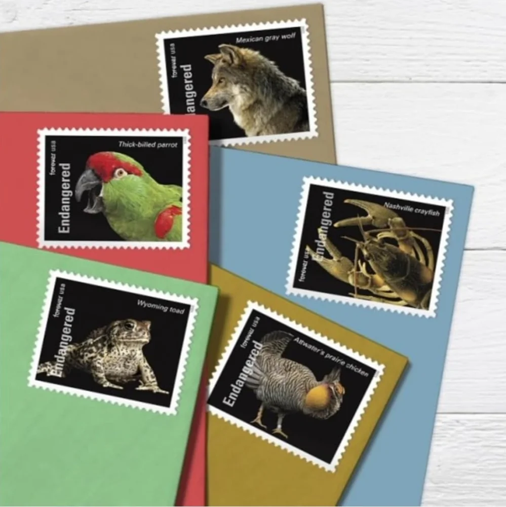 100 Forever Stamps Endangered Species Animals Stamp USPS Postage Mail‎